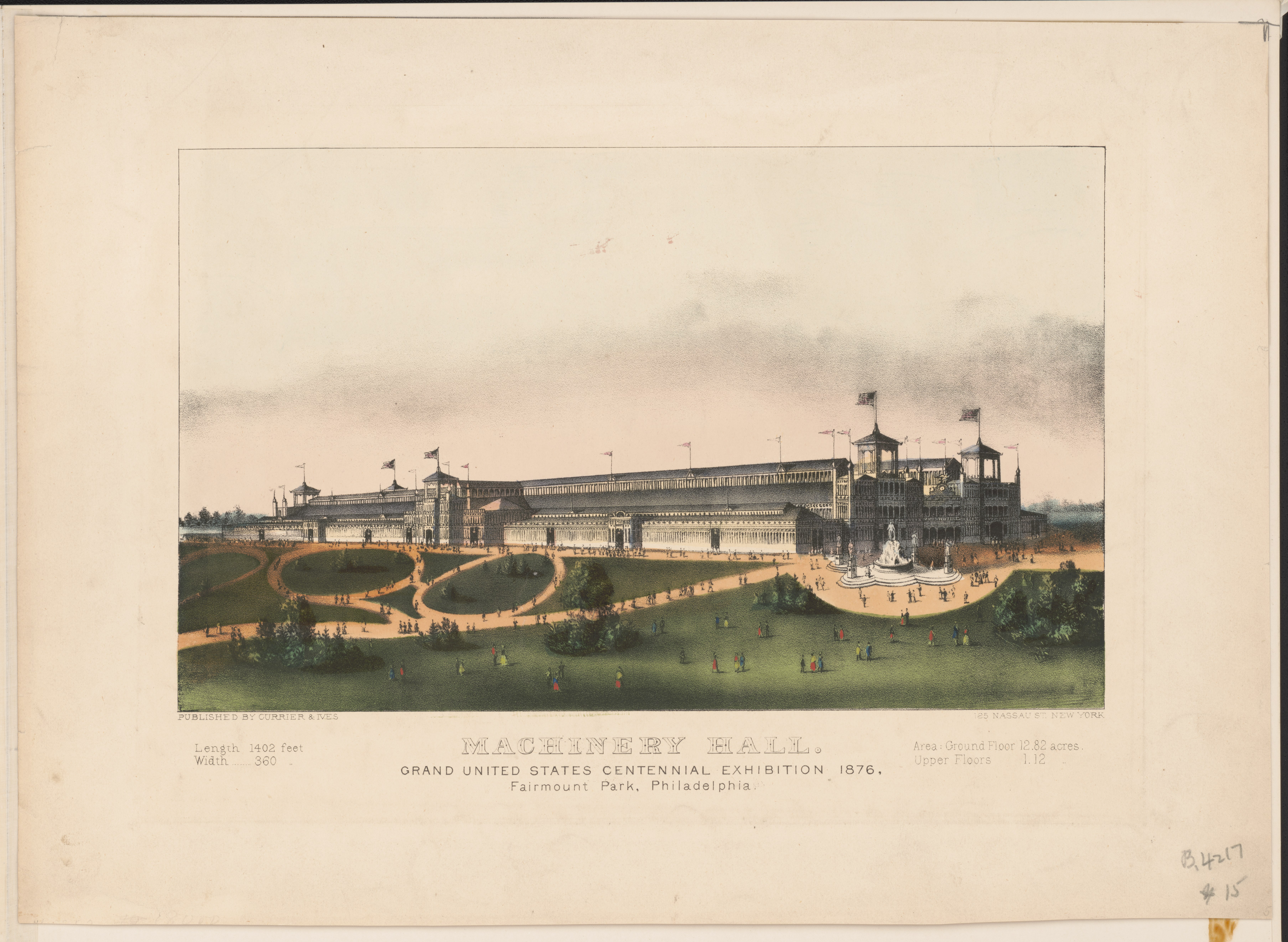 Machinery Hall at the 1876 Centennial Exhibition in Philadelphia.
